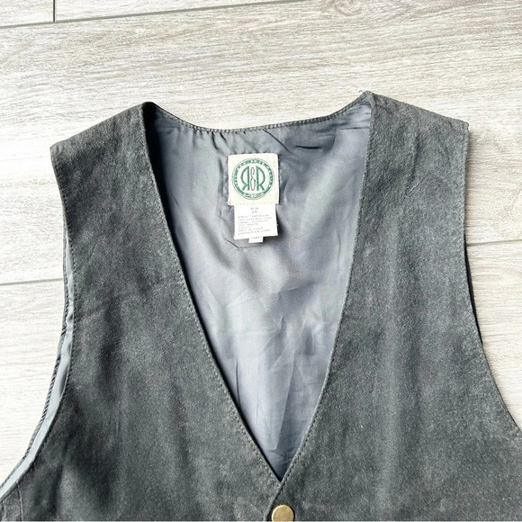 Vintage R&R Rest and  Relaxation Genuine Suede Leather Vest - Picture 2 of 10